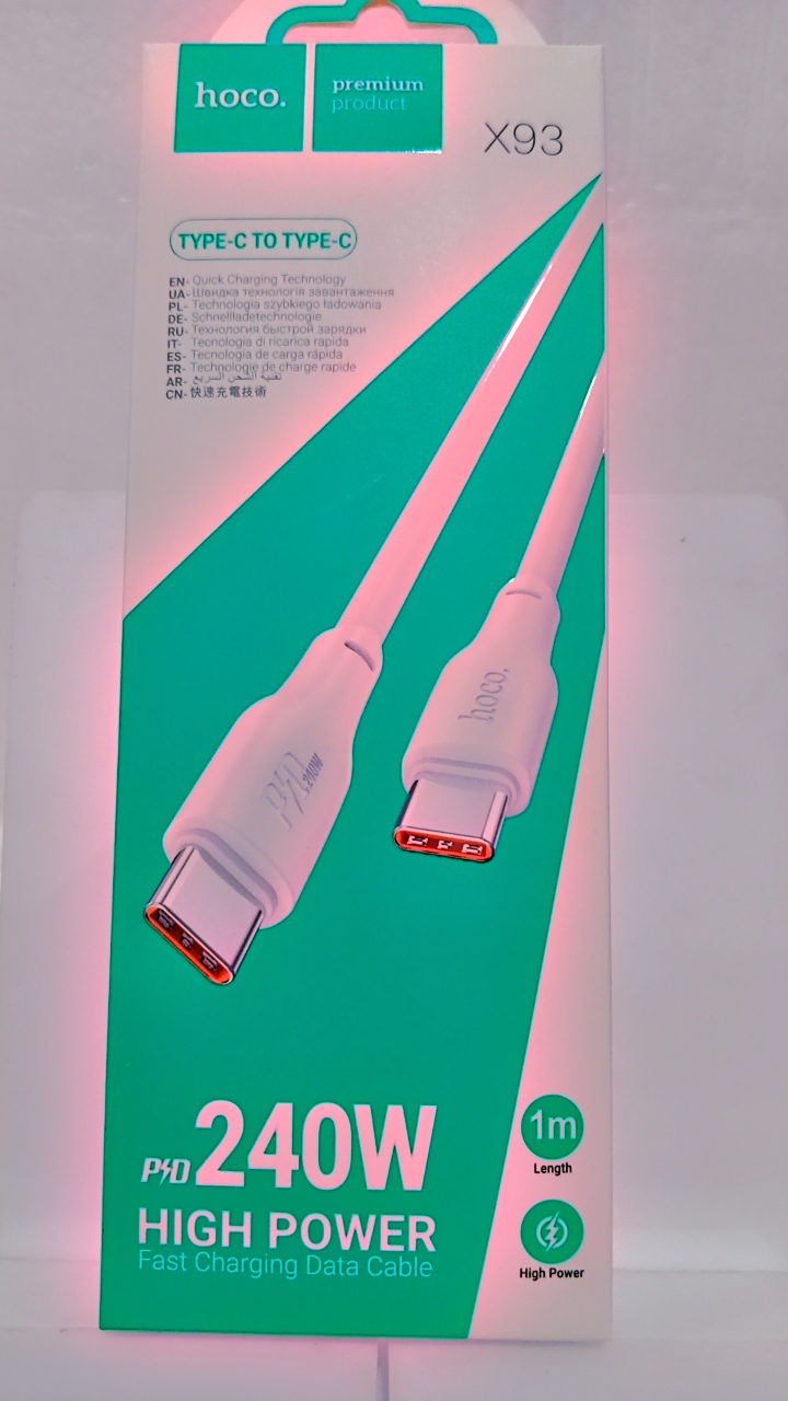 Hoco Cable 240W Type C To Type C X93
